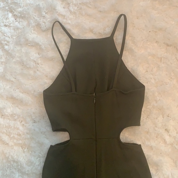 Olive Green Cut Out Dress - Picture 5 of 6